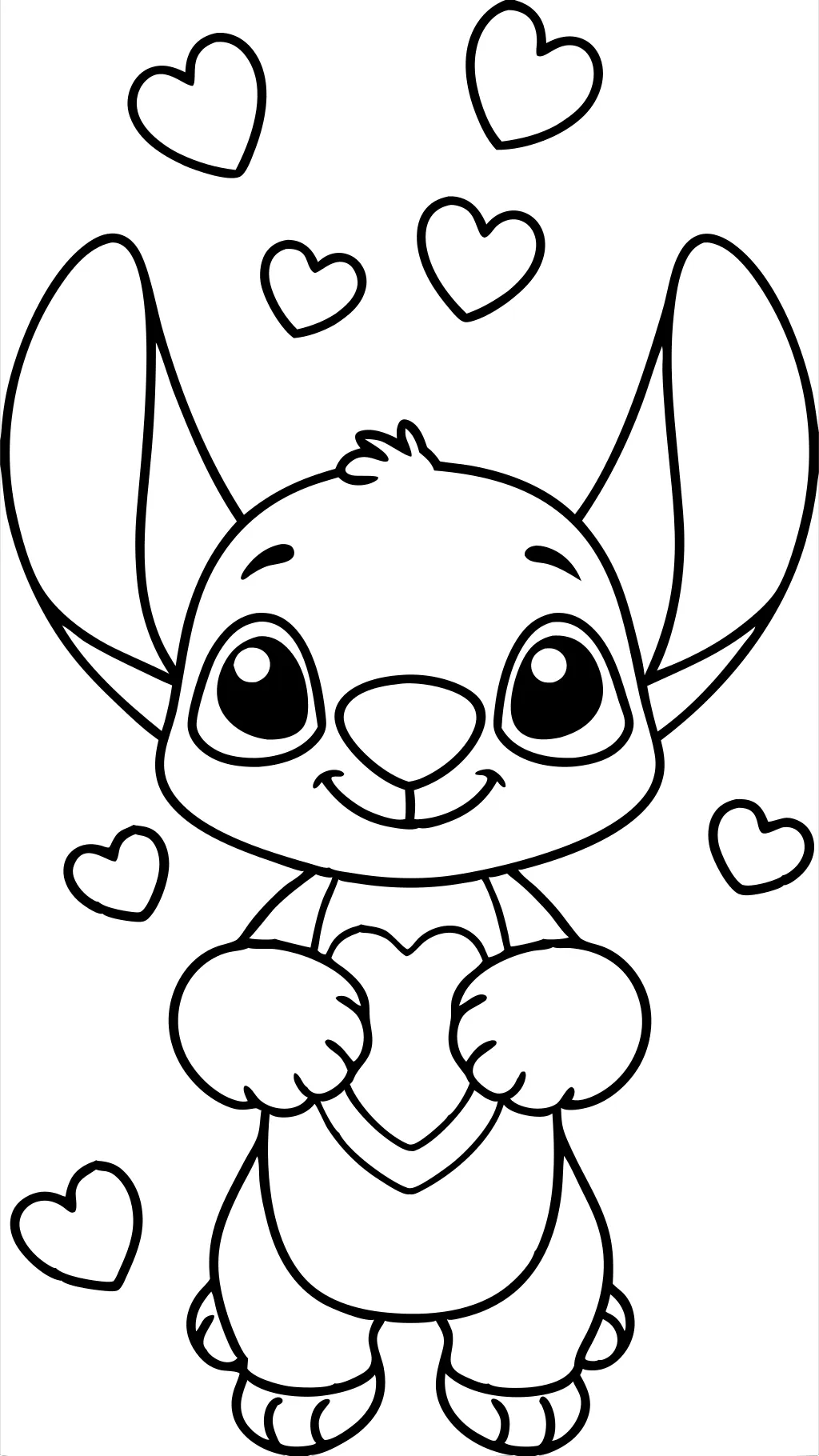 stitch love coloring pages